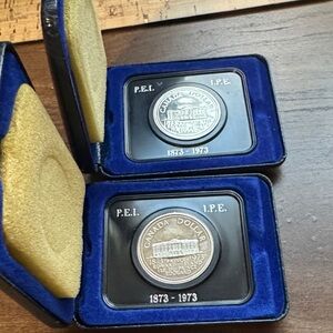 Canada Dollar 1873-1973 Prince Edward Island Commemorative Coin Pair